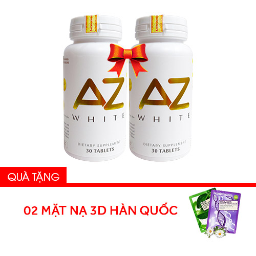 Combo 2 Hộp AZ White Giúp Da Trắng Sáng Tự Nhiên Sau 4 Tuần